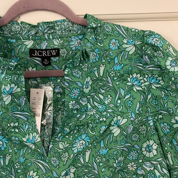 NWT J.Crew floral puff sleeve blouse | Women’s Size XS - Picture 4 of 7